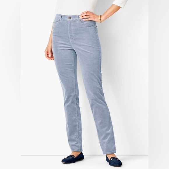 TALBOTS Woman's Heritage High-Rise Straight Leg Velvet Pants, Size 6 - Picture 2 of 9